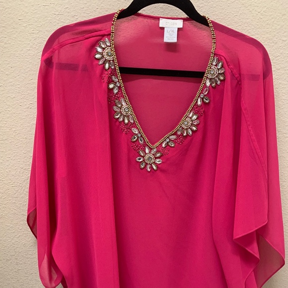 Chico's Tops - Elegant Dark Pink Blouse